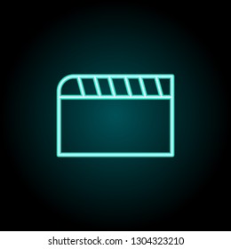 Clapperboard sign icon. Elements of Image in neon style icons. Simple icon for websites, web design, mobile app, info graphics