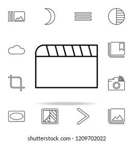 Clapperboard sign icon. Image icons universal set for web and mobile