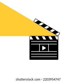 Clapperboard simple flat vector illustration