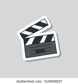 clapperboard sticker doodle icon