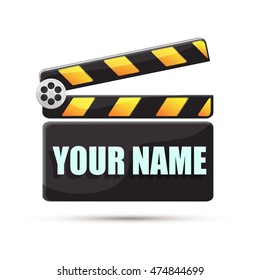 Clapperboard. Stop frame. Vector illustration