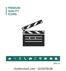 Clapperboard symbol icon