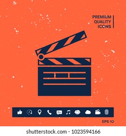 Clapperboard symbol icon