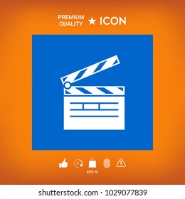 Clapperboard symbol icon