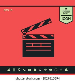 Clapperboard symbol icon