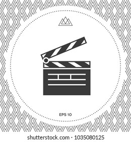 Clapperboard symbol icon