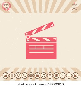 Clapperboard symbol icon