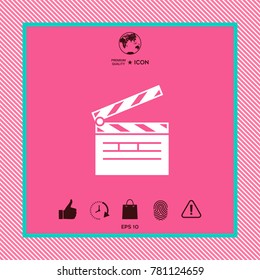 Clapperboard symbol icon