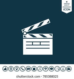 Clapperboard symbol icon
