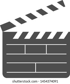 Clapperboard to systematize the footage. Vector icon.