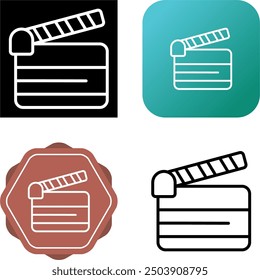 Clapperboard Unique Vector Icon Illustration