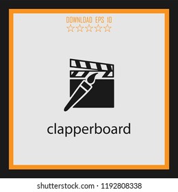 clapperboard  vector icon