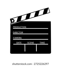 Icono de Vector de clapperboard ilustración dibujada a mano