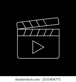 Ícone vetorial Clapperboard ilustração do conjunto de ícones Filmmaking.