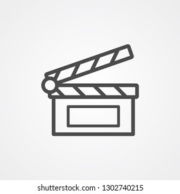 Clapperboard vector icon sign symbol