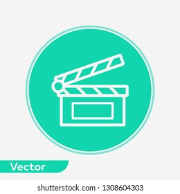 Clapperboard vector icon sign symbol
