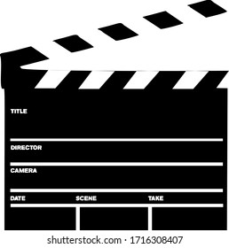 Clapperboard vector icon sign symbol