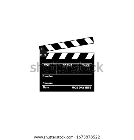 Clapperboard vector icon sign symbol