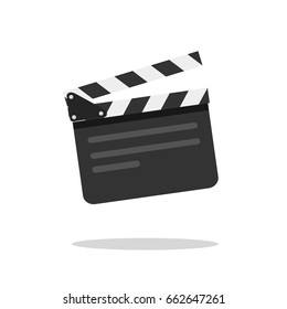 Clapperboard vector illustration isolated on white background.