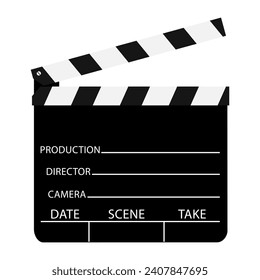 Clapperboard vector illustration on white background