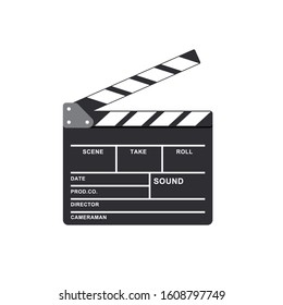 
clapperboard vector isolated on white background