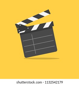 A clapperboard within media player sign representing film making concept