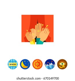 Clapping audience icon