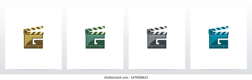 Clapping Board As A Letter Logo Design G