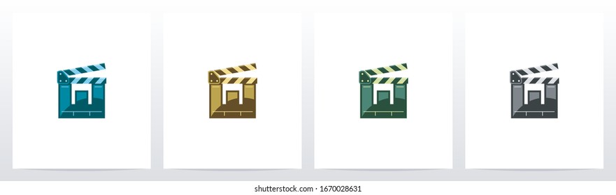 Clapping Board As A Letter Logo Design W