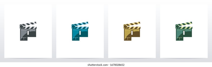 Clapping Board As A Letter Logo Design P