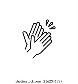clapping hand icon, illustration isolated vector sign symbol on white background