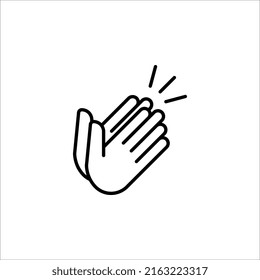 clapping hand icon, illustration isolated vector sign symbol on white background