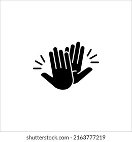 clapping hand icon, illustration isolated vector sign symbol on white background