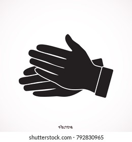 clapping hand icon, illustration isolated vector sign symbol