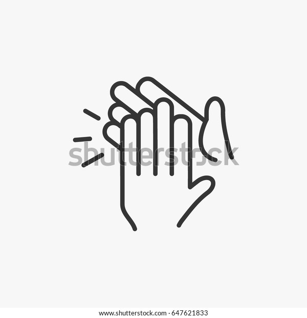 clapping hand icon, illustration isolated vector\
sign symbol