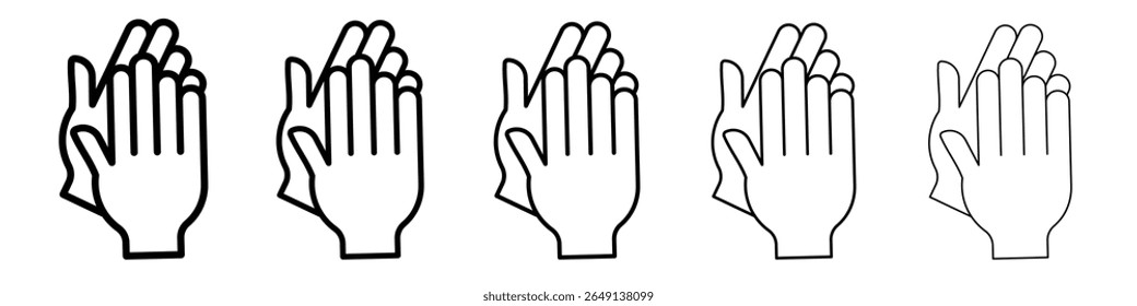 Aplaudiendo el icono de la mano ilustración simple logotipo arte