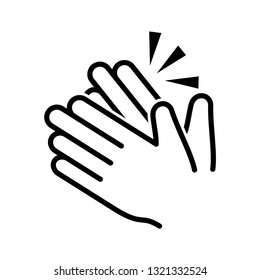 Clapping hand icon vector
