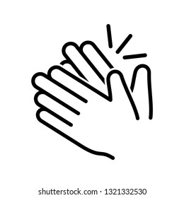 Clapping hand icon vector