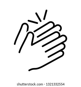 Clapping hand icon vector