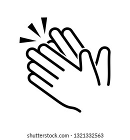 Clapping hand icon vector