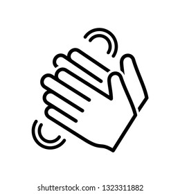 Clapping hand icon vector