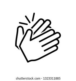 Clapping hand icon vector