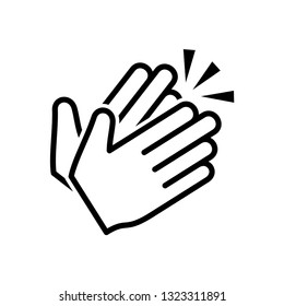 Clapping hand icon vector