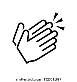 Clapping hand icon vector