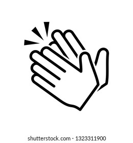 Clapping hand icon vector