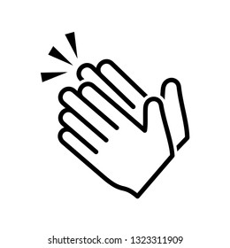 Clapping hand icon vector