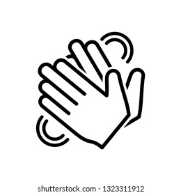 Clapping hand icon vector