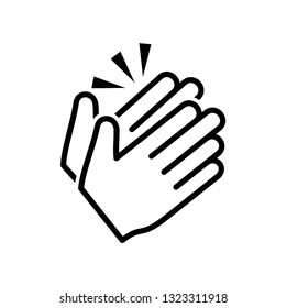 Clapping hand icon vector