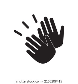 clapping hand icon vector illustration symbol