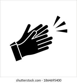 Clapping hand icon vector on white background eps 10. color editable